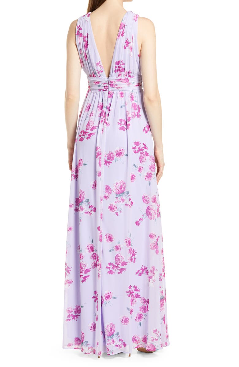Lulus Heavenly Hues Floral Evening Gown, Alternate, color,