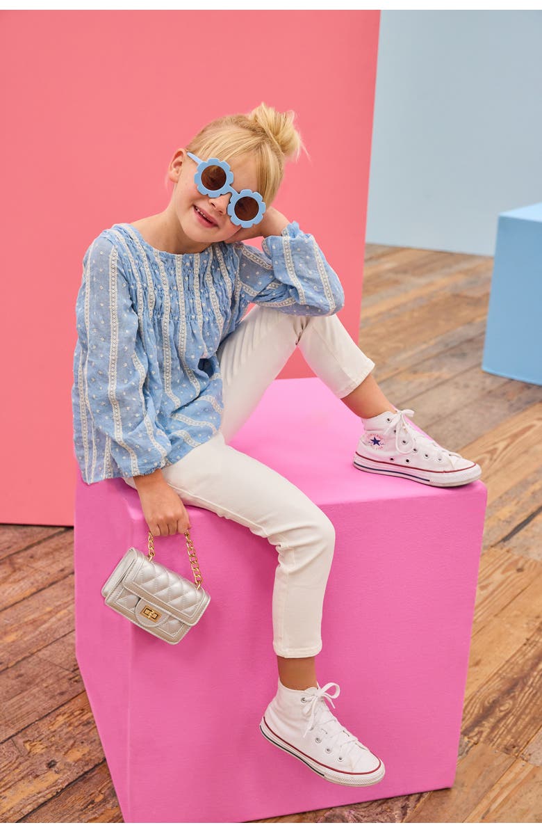 BISBY Kids' Ivory Stretch Twiggy Jeans, Alternate, color, Ivory Denim