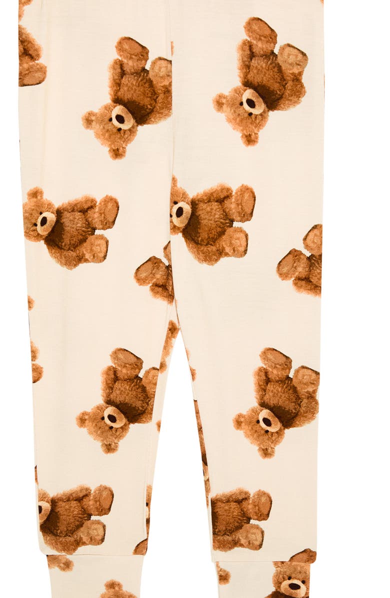 Posh Peanut Kids' Print Fitted Two-Piece Pajamas, Alternate, color, Beige