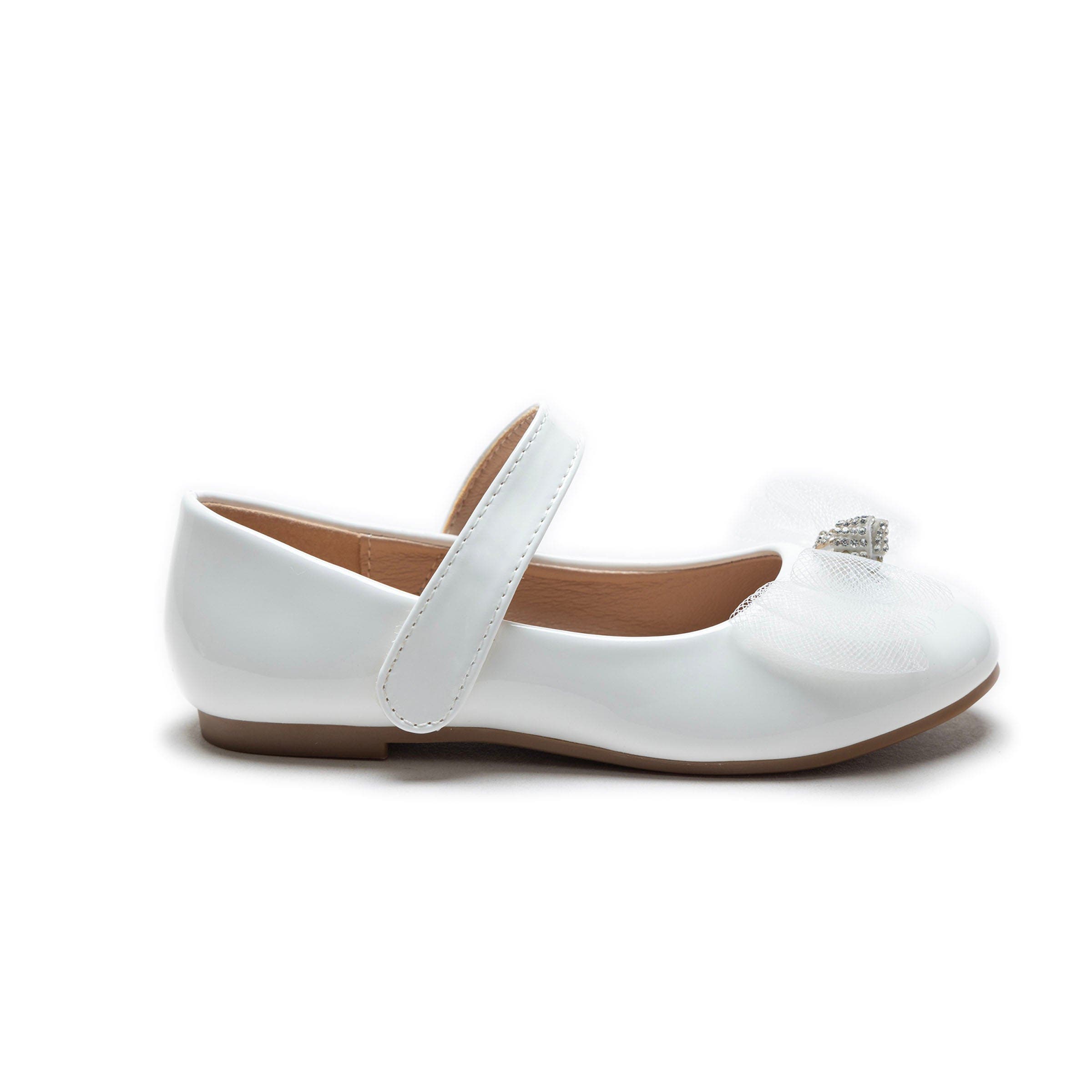 Lucille Bow Flats, Alternate, color, White