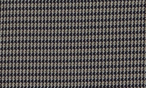 Calvin Klein Hardware Belt Houndstooth Ponte Sheath Dress In Gray