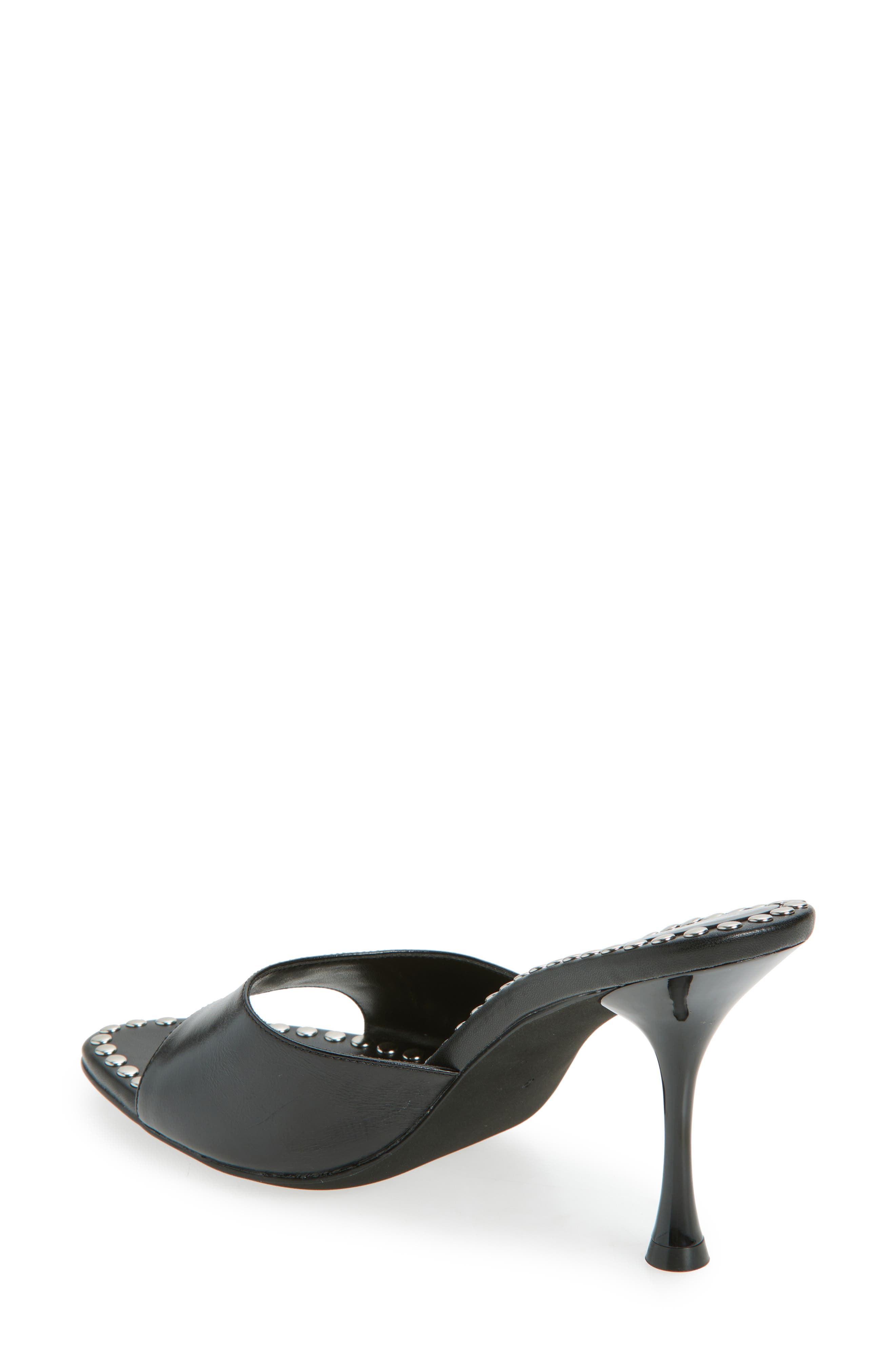 Jeffrey Campbell Agent Studded Sandal, Alternate, color, Black Silver