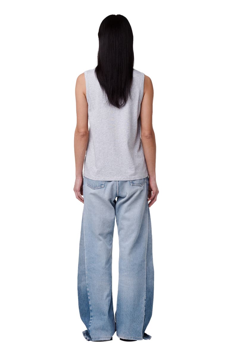 Another Tomorrow SLEEVELESS TEE, Alternate, color, Heather Grey