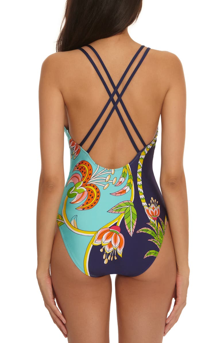 Trina Turk Flamingo One-Piece Swimsuit, Alternate, color, 