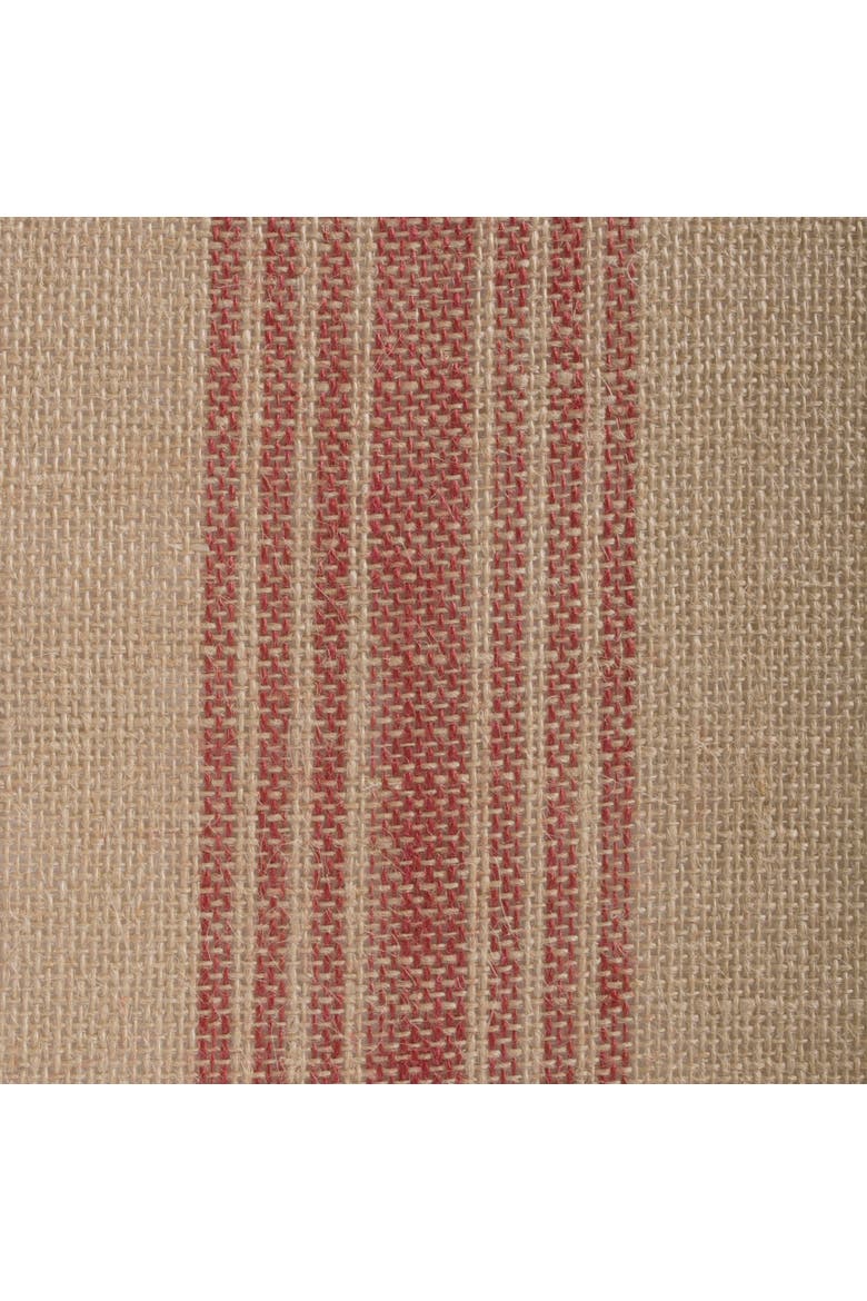 Middle Stripe Burlap Table Runner 14x72", Alternate, color, Barn Red