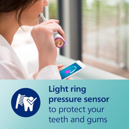 Philips Sonicare Diamondclean Smart 9700 Electric Toothbrush Rosegold In White