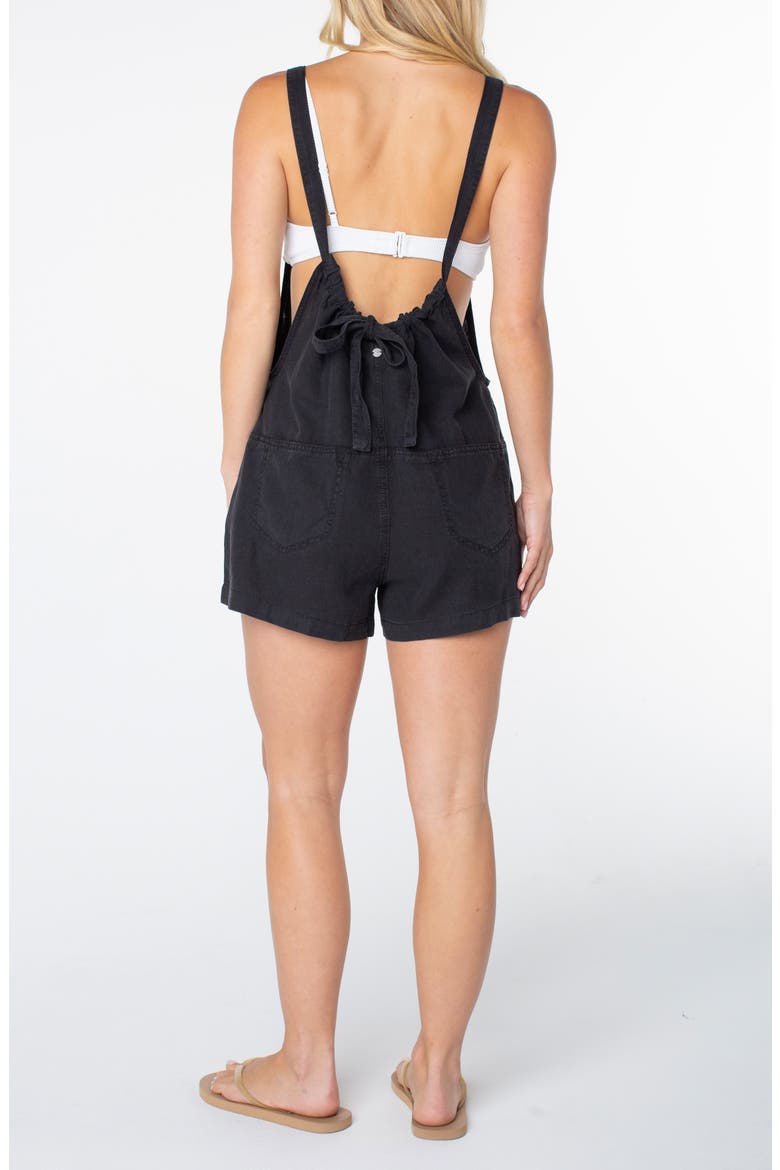 Sail & Bow Linen Blend Romper, Alternate, color, PHANTOM