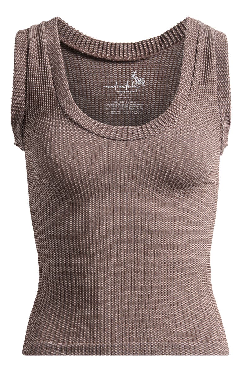 Free People Clean Slate Crop Tank, Alternate, color, French Chocolate