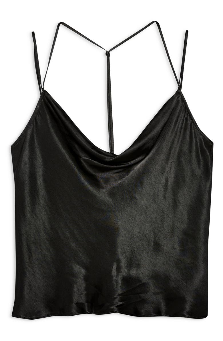 Topshop Satin Cowl Neck Camisole, Alternate, color,