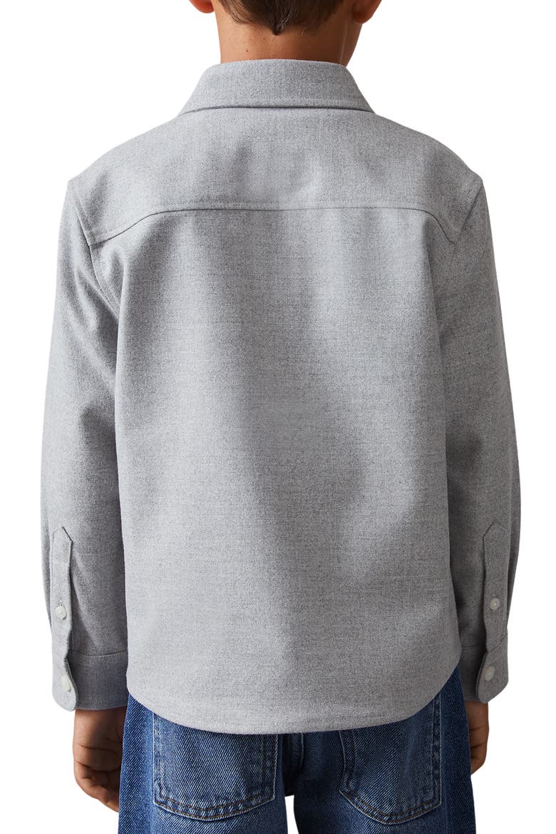 Kids' Parque Sr. Button-Up Shirt, Alternate, color, SOFT GREY MELANGE