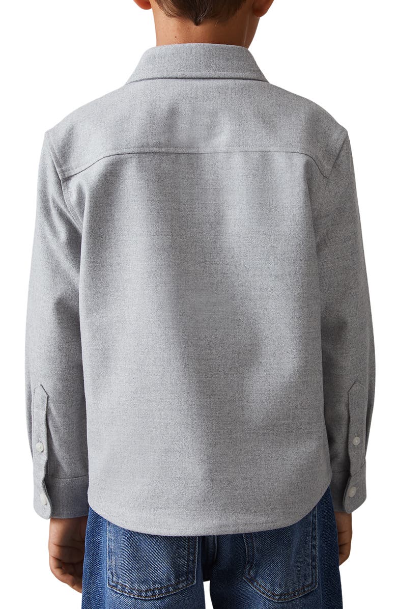 Reiss Kids' Parque Sr. Button-Up Shirt, Alternate, color, Soft Grey Melange