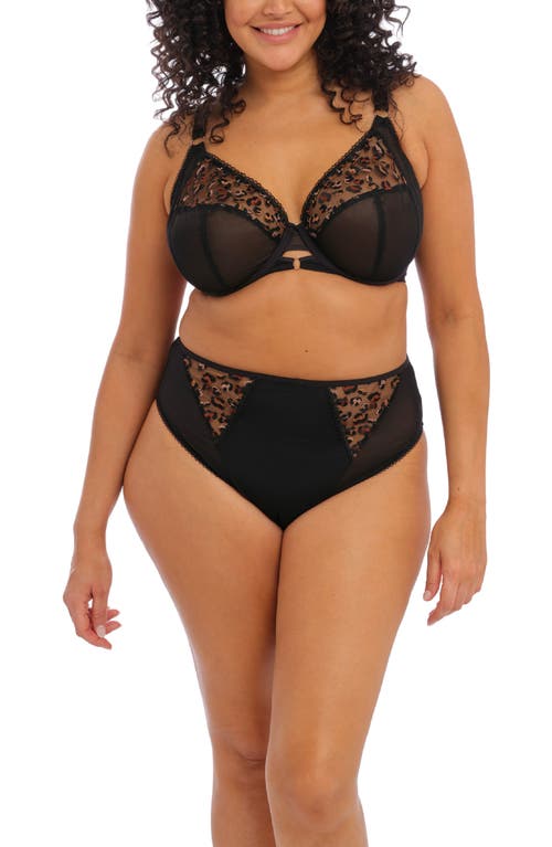 Elomi Namrah Bandless Underwire Plunge Bra In Black