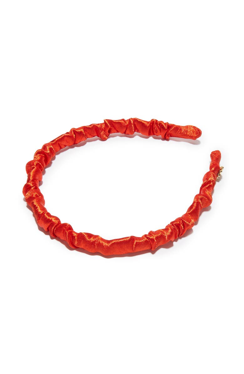 Lele Sadoughi Jessie Silk Headband, Main, color, Lipstick Red 600