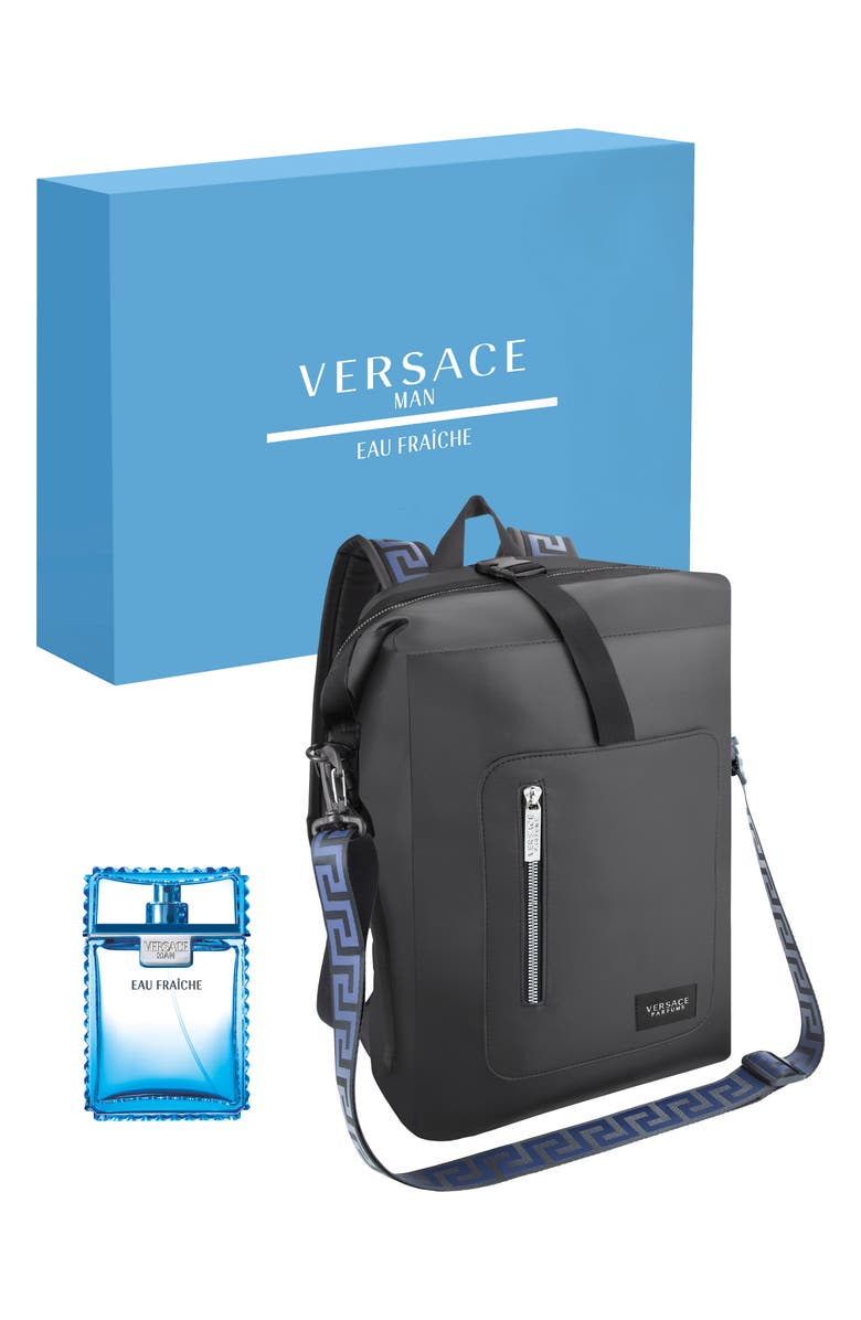 Versace Man Eau Fraîche Eau de Toilette & Backpack Set $142 Value, Main, color, 