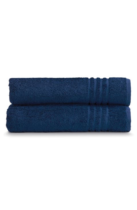 Solid Cotton 2-Piece Bath Towel Set