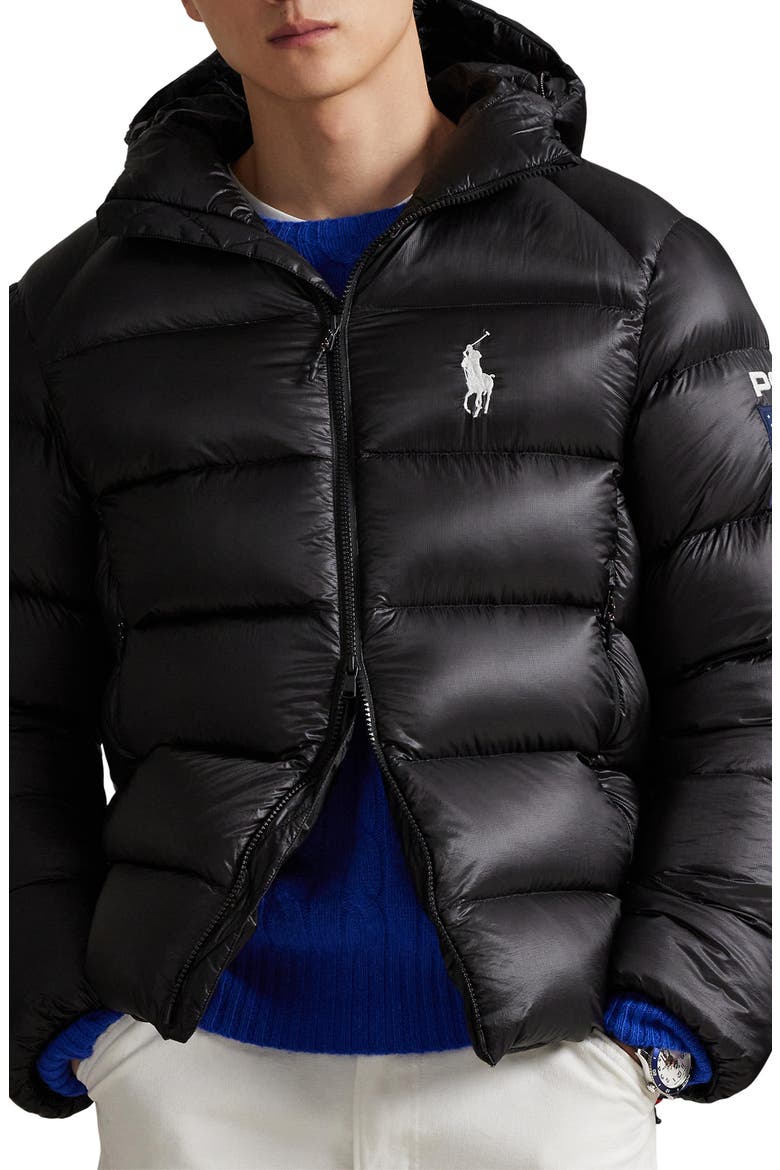 The Hawthorne Flag 750 Fill Power Down Jacket, Alternate, color, POLO BLACK