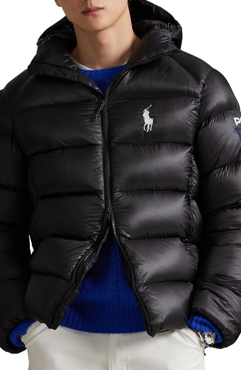 Polo Ralph Lauren The Hawthorne Flag 750 Fill Power Down Jacket, Alternate, color, Polo Black