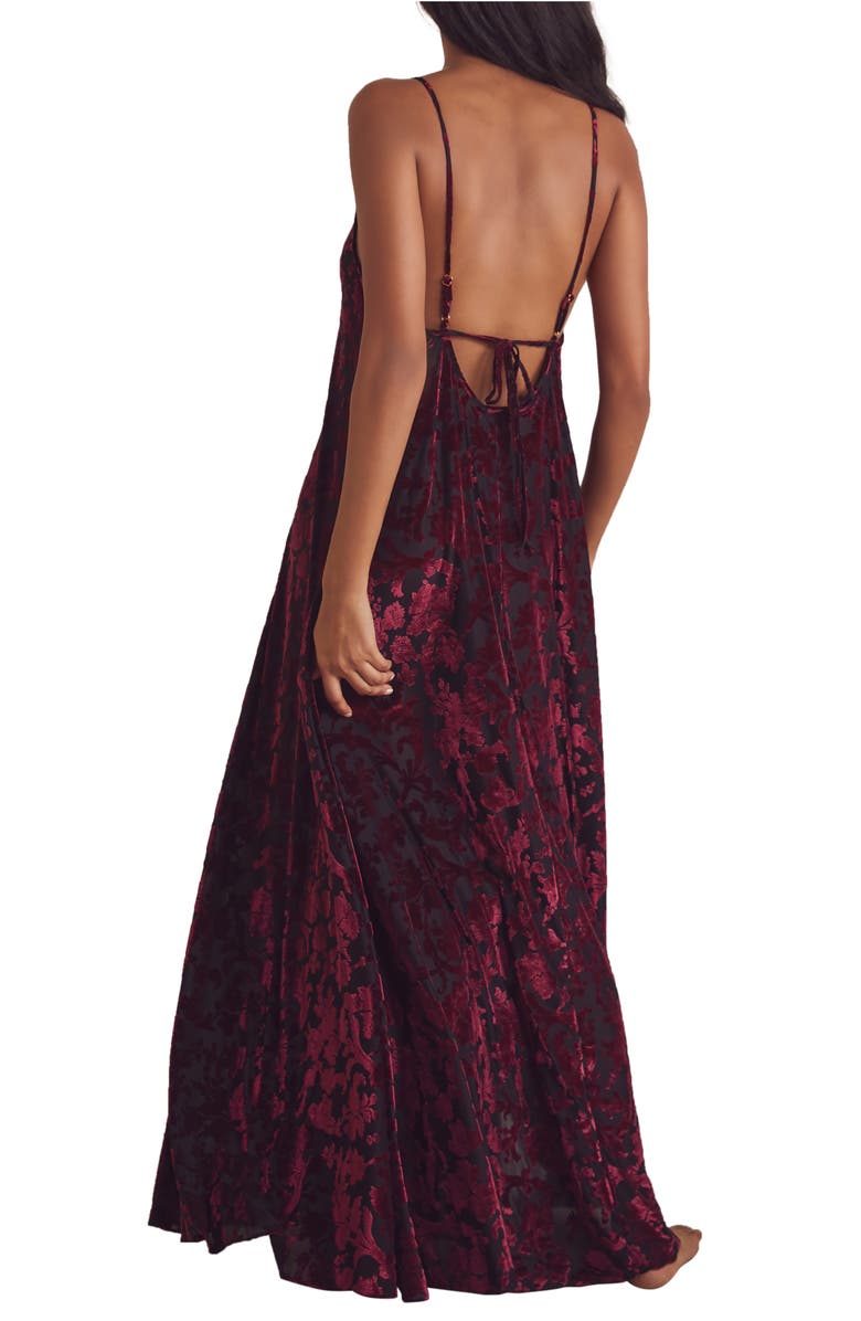 Free People Vibe With You Burnout Velvet Maxi Dress, Alternate, color,