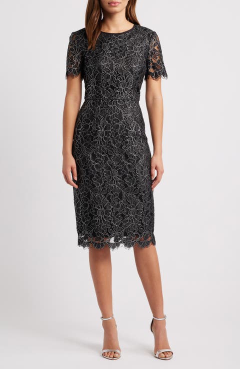 Floral Lace Sheath Dress