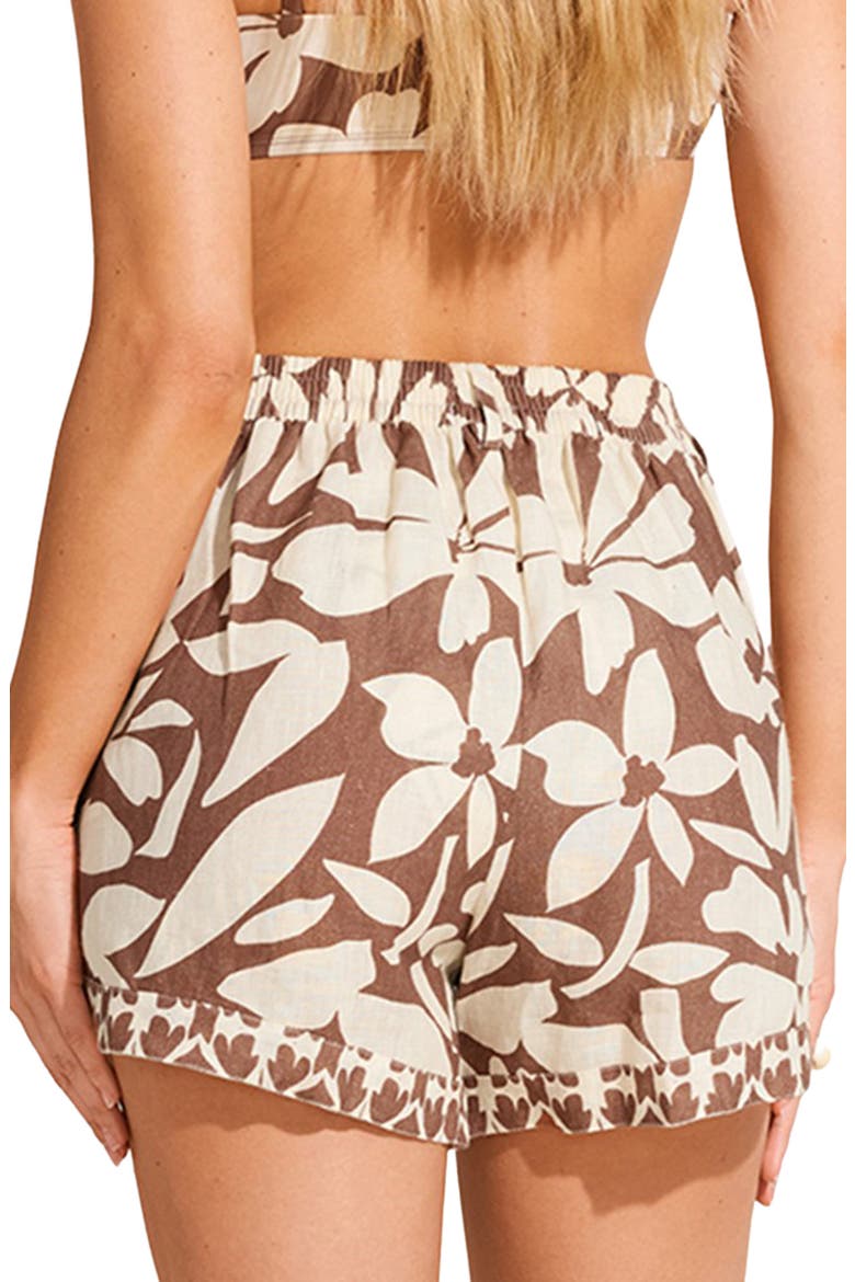 The Getaway Linen Cover-Up Shorts, Alternate, color, DESERT FLOWER