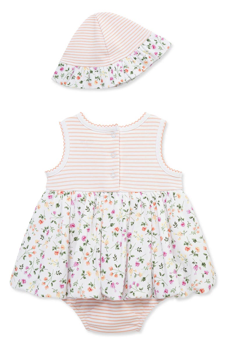 Little Me Kids' Floral Popover Bodysuit & Hat, Alternate, color, Pink