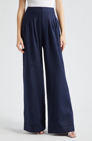 RAMY BROOK RAMY BROOK DALIA PLEATED WIDE LEG PANTS