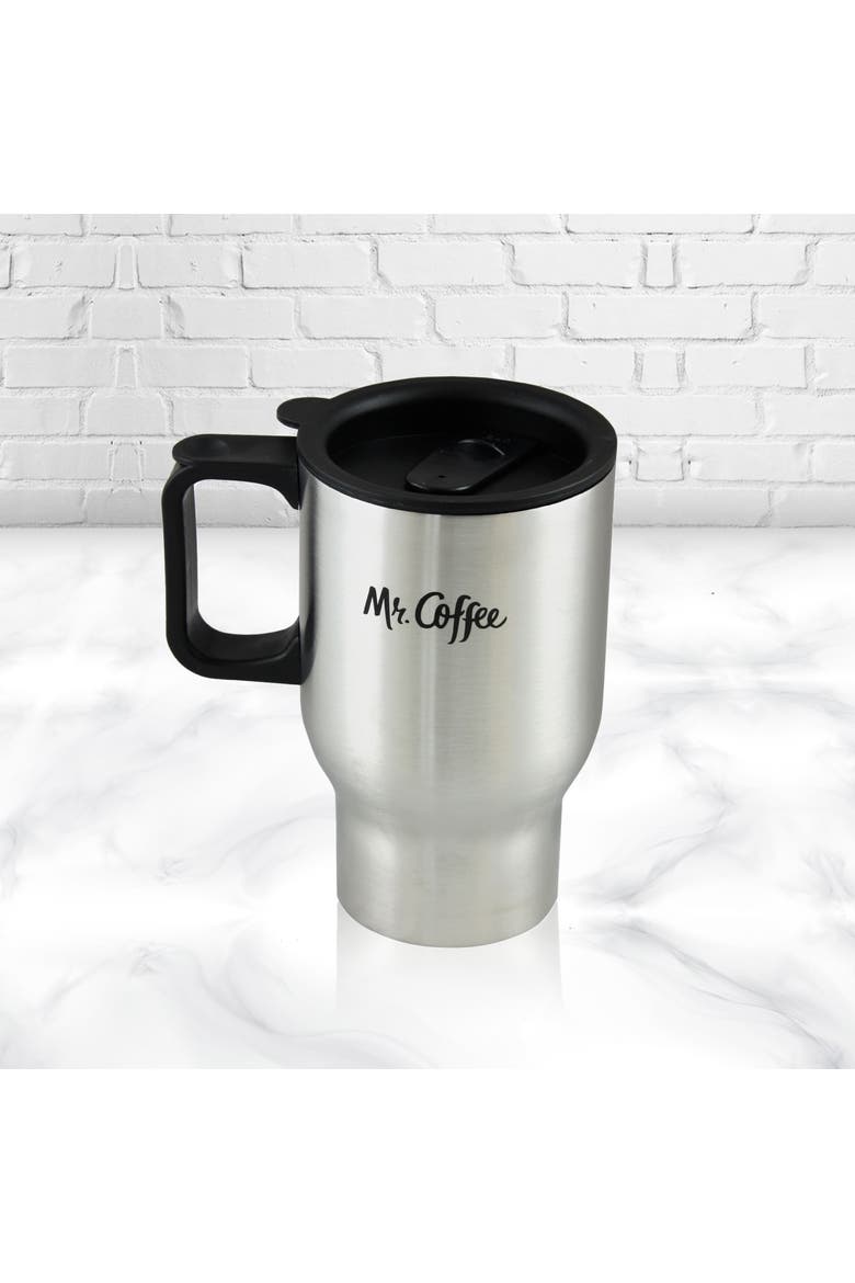 13.5 Ounce Stainless Steel Thermal Travel Mug Cup, Alternate, color, Metallic Silver