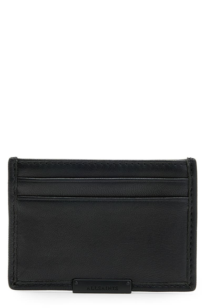 Dove Leather Cardholder, Main, color, BLACK