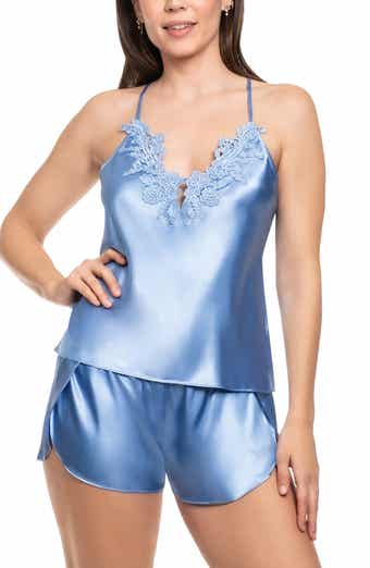 Raelynn Lace Trim Satin Short Pajamas