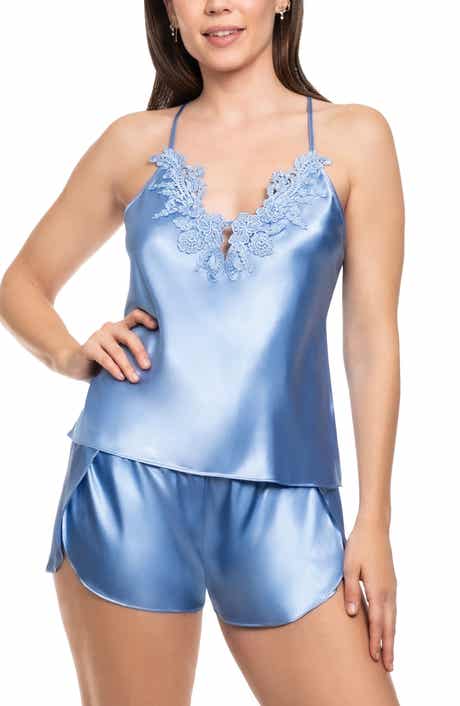 Raelynn Lace Trim Satin Short Pajamas