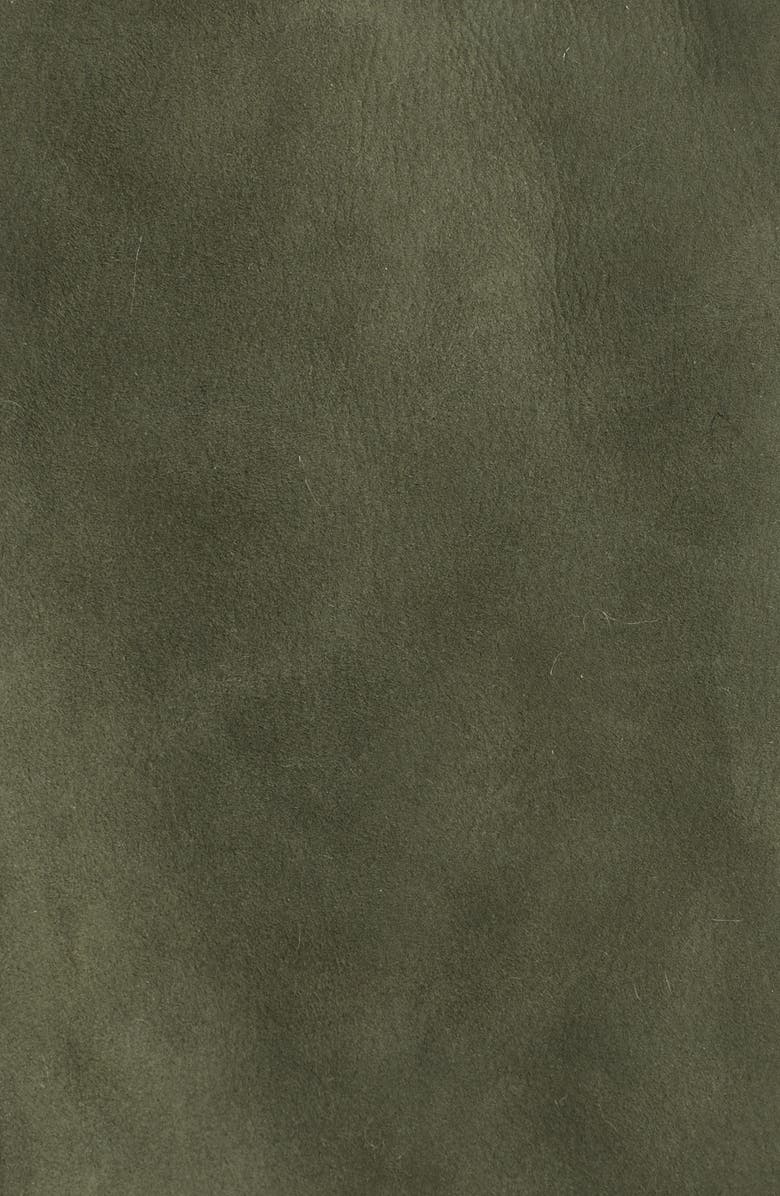 Sandy Liang Ines Suede & Genuine Shearling Coat, Alternate, color, 