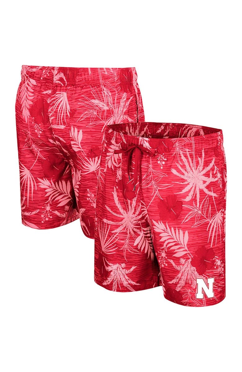 COLOSSEUM Men's Colosseum Scarlet Nebraska Huskers What Else is New Swim Shorts, Main, color, 