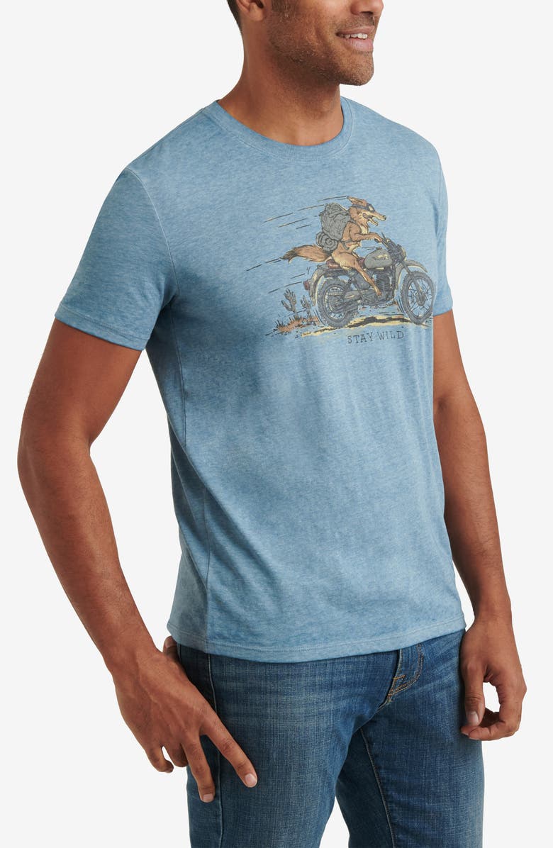 Lucky Brand Coyote Biker Graphic Tee, Alternate, color,