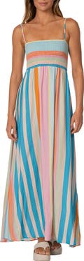 Maaji Ailany Deep Sea Stripe Maxi Cover Up Dress