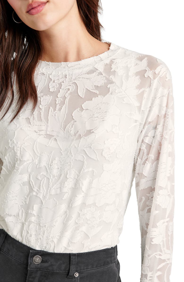 Splendid Cecelia Floral Long Sleeve Top, Alternate, color, Pale Oak