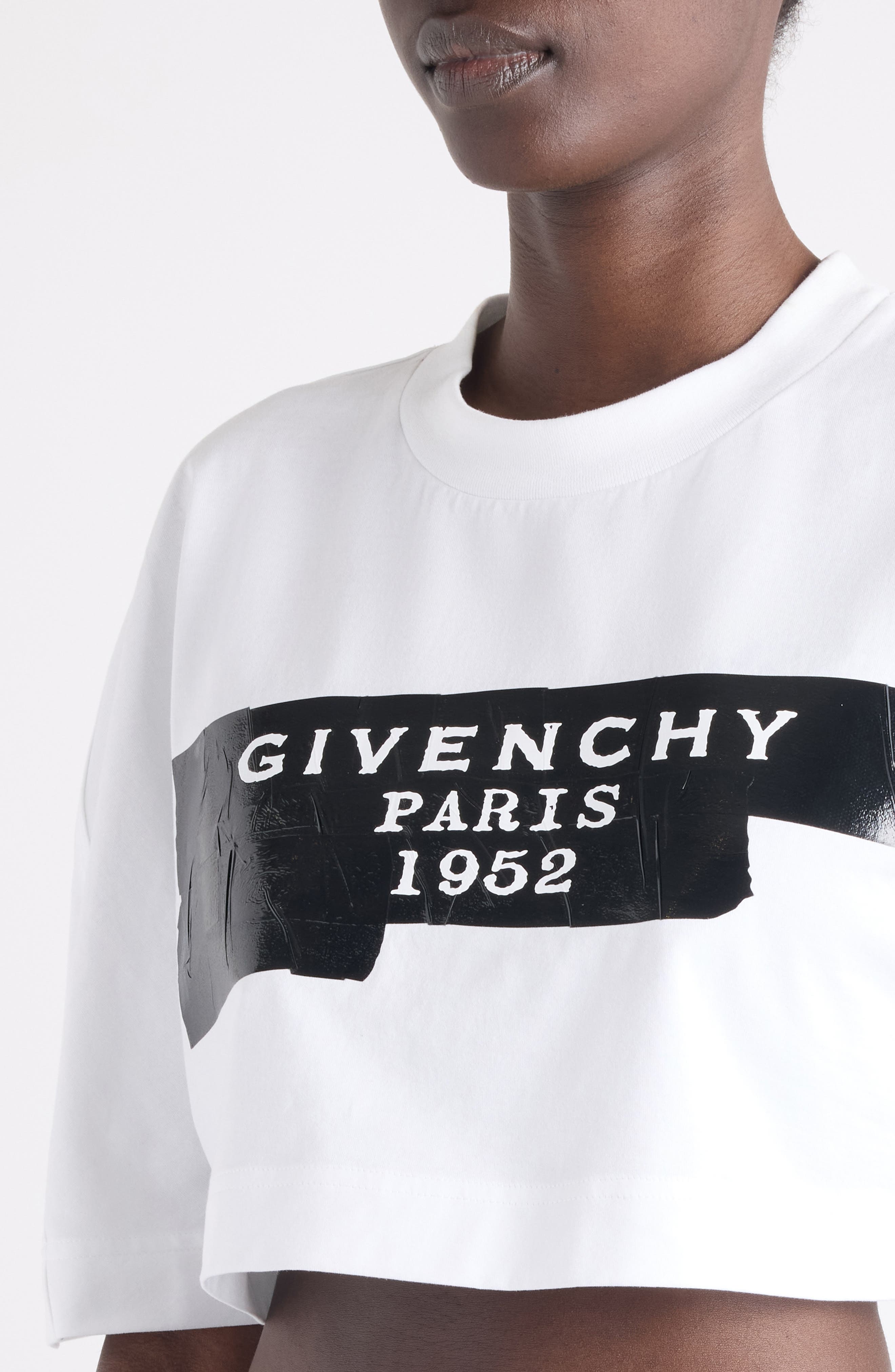 Tape Logo Cocoon Crop T-Shirt (Women) | Nordstrom