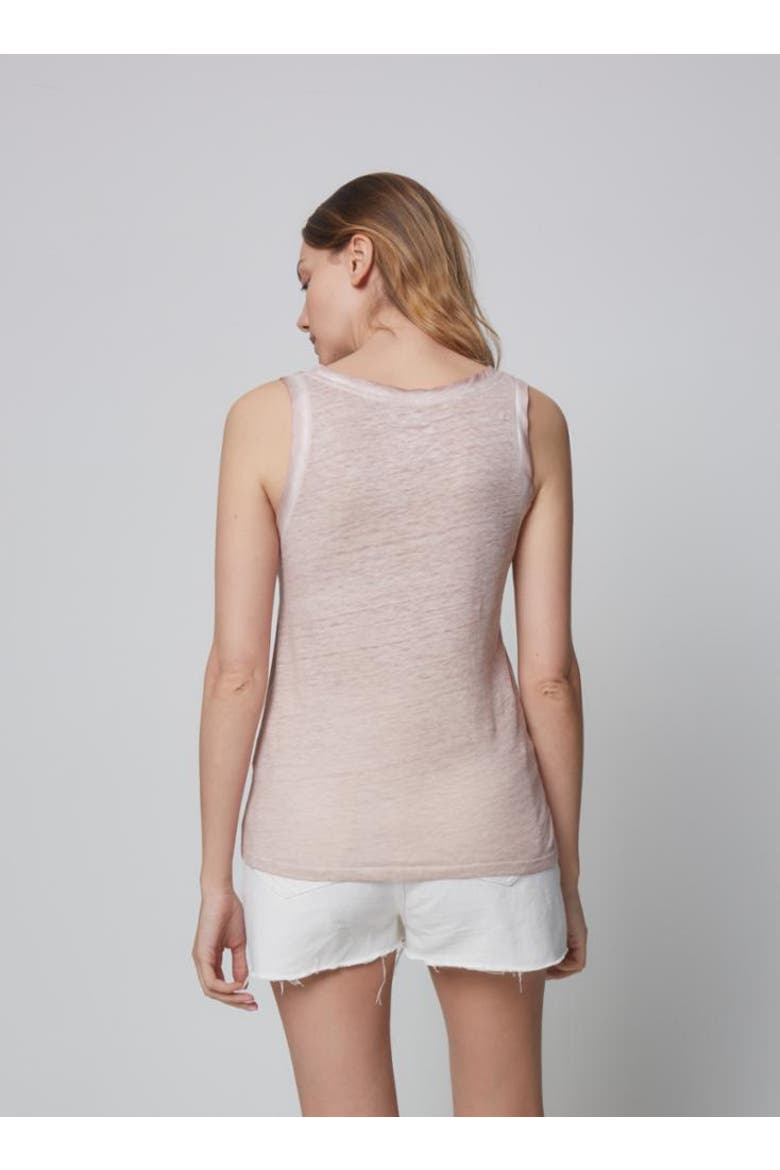 Linen Silk Hand Dye Scoopneck Tank, Alternate, color, ROSE THE