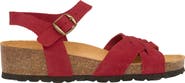 Celtic & Co. Woven Detail Low Wedge Leather Sandal
