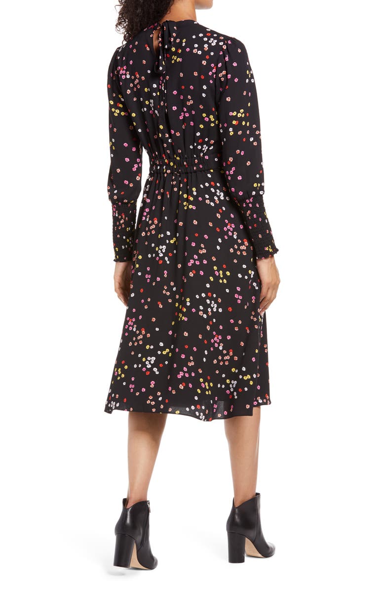 Halogen<sup>®</sup> Tie Back Long Sleeve Dress, Alternate, color,