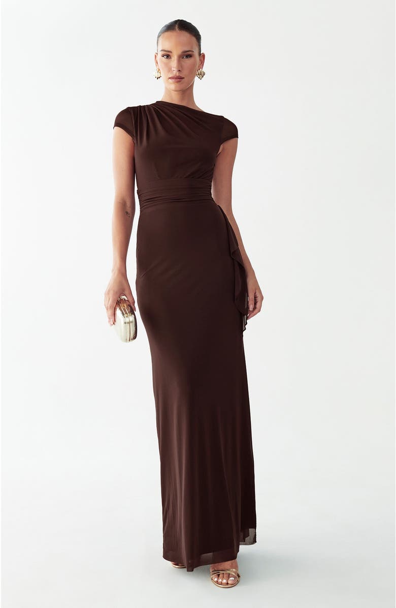 BWLDR Howard Maxi Dress, Alternate, color, Chocolate