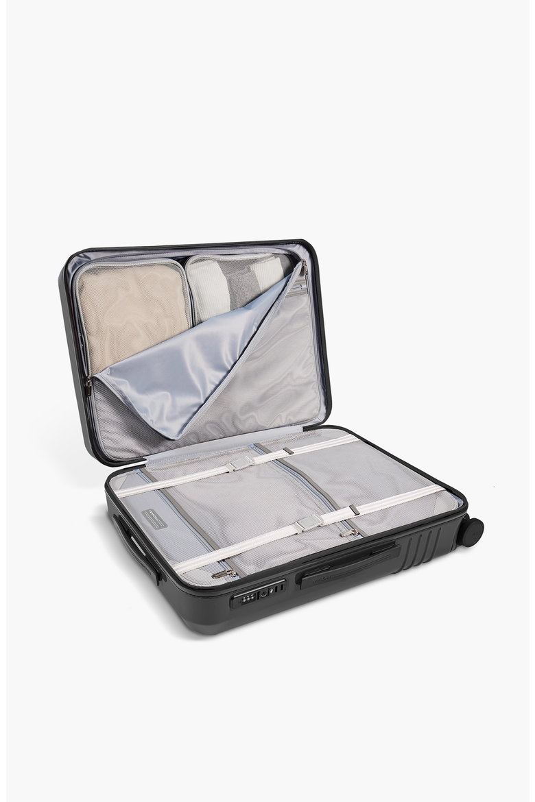 Check-In Luggage, Alternate, color, Matte Steel / Black Trim