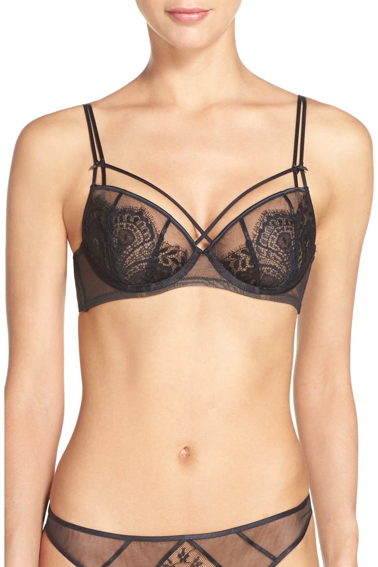 Maestra Underwire Bra, Main, color, BLACK
