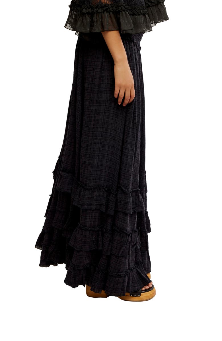Free People Brynn Tiered Cotton Blend Maxi Skirt, Alternate, color,