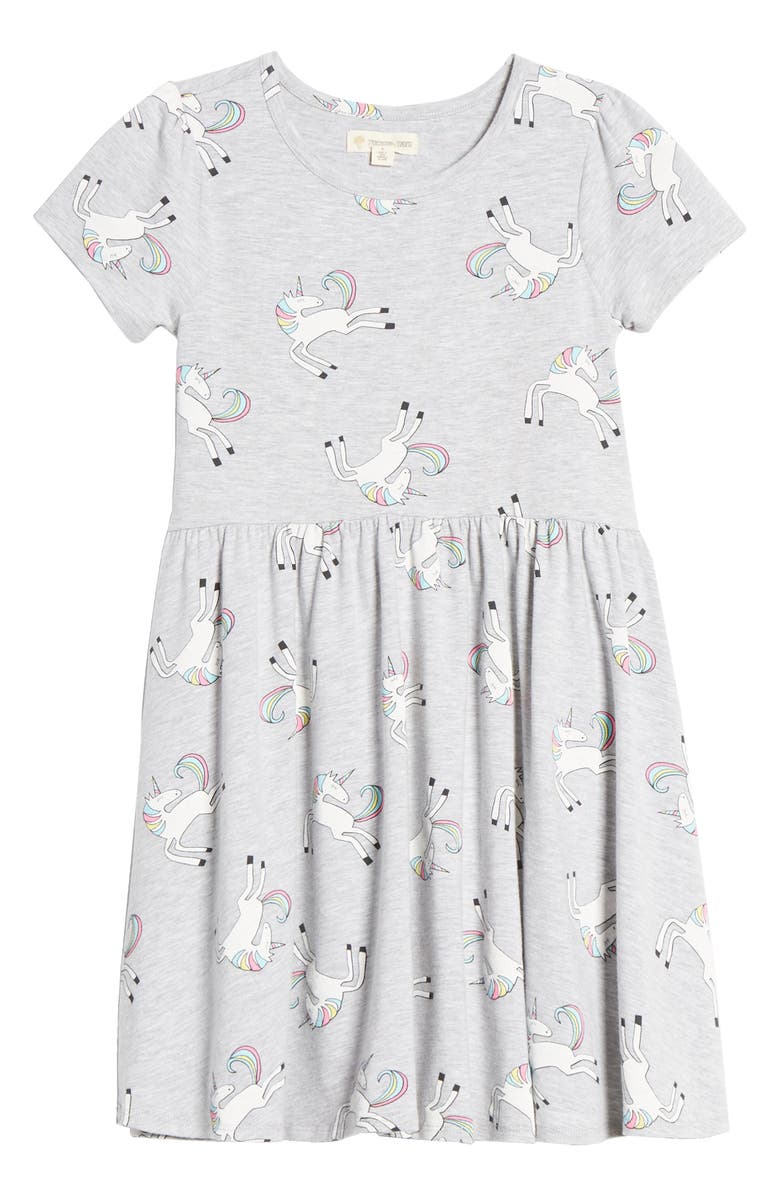 Tucker + Tate Kids' Print Short Sleeve Dress, Main, color, 