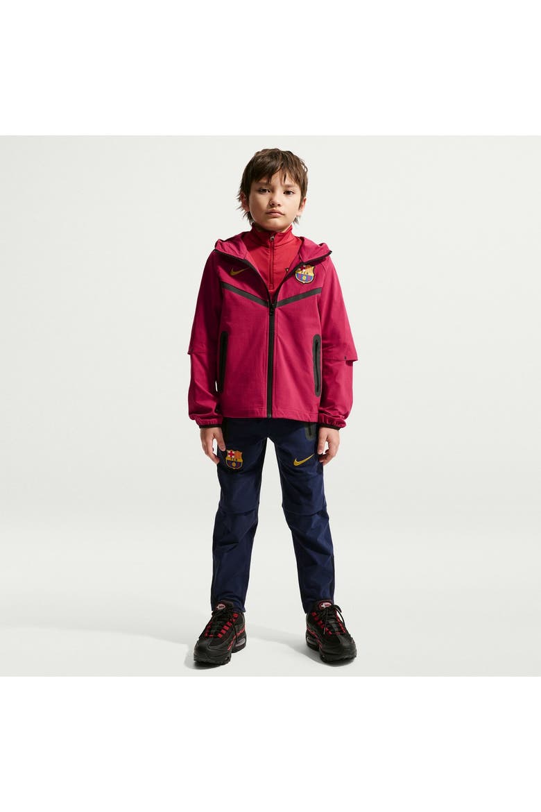 Youth Nike Red Barcelona Tech Woven Raglan Dri-FIT Full-Zip Hooded Jacket, Alternate, color, Red