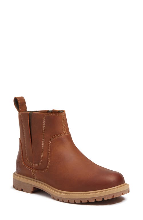 Timberland Premium Mid Chelsea Boot In Light Brown Full Grain