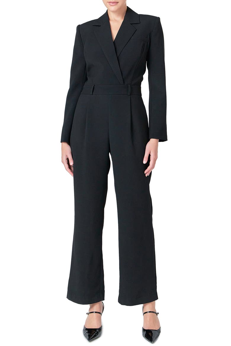 Long Sleeve Wide Leg Jumpsuit, Alternate, color, BLACK