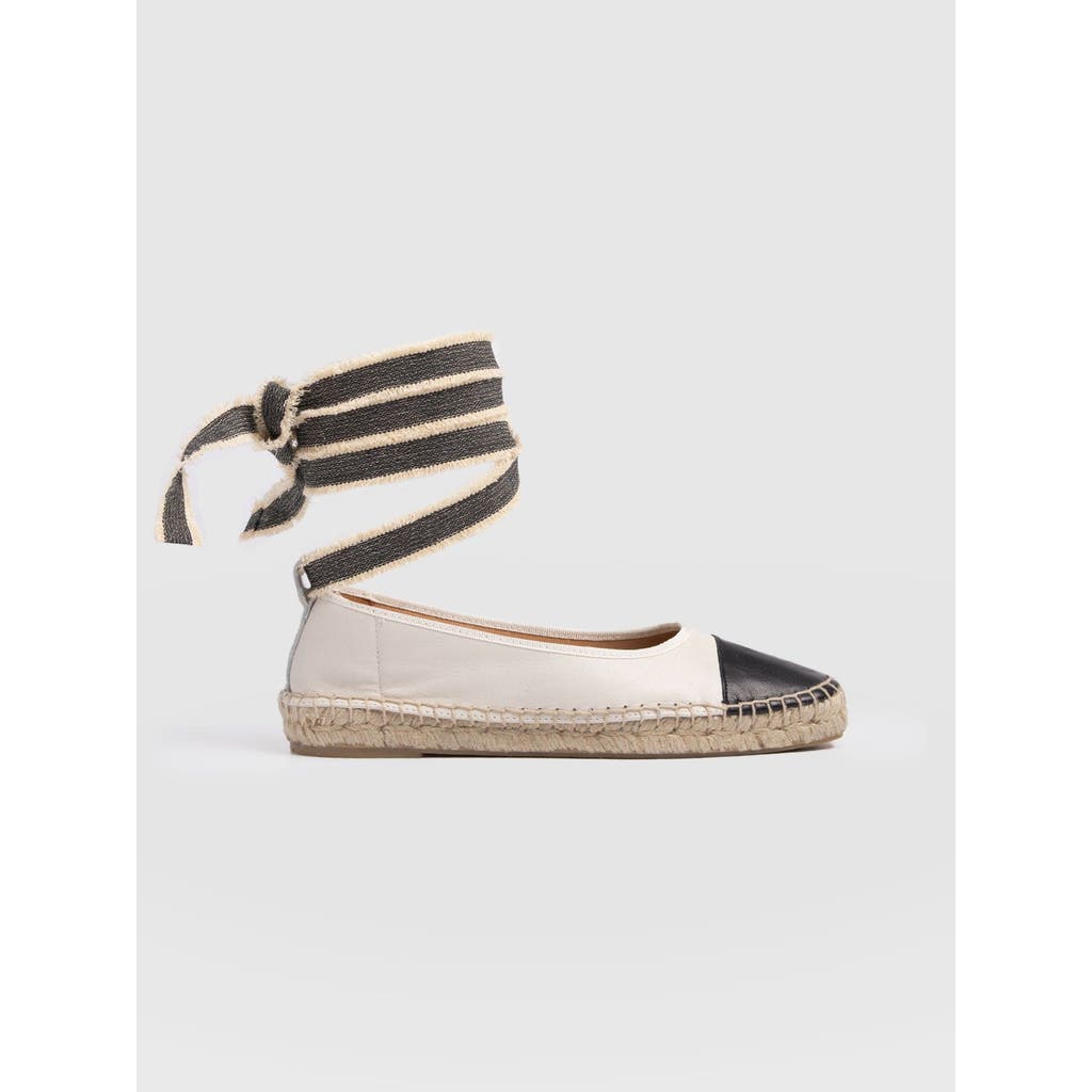 Saint + Sofia Rowe Espadrille Tie Pumps In Beige