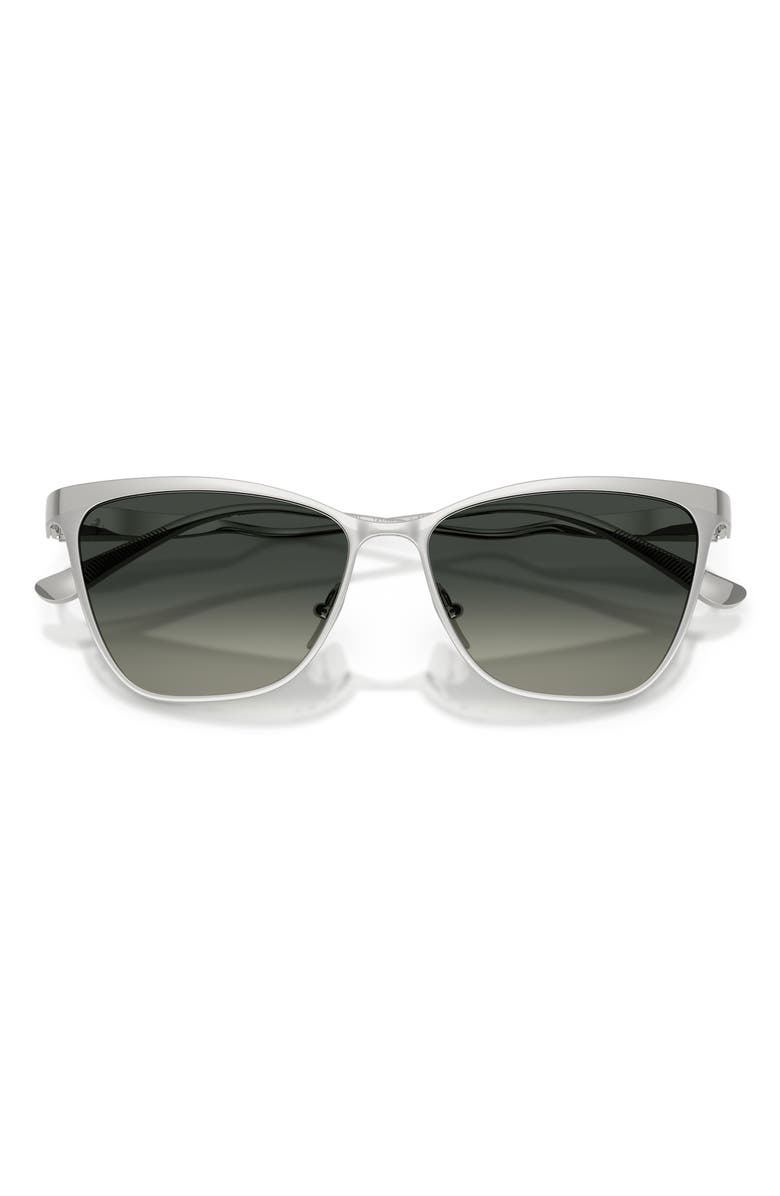 Ferrari 56mm Cat Eye Sunglasses, Alternate, color, Silver Matte / Grey Crystal