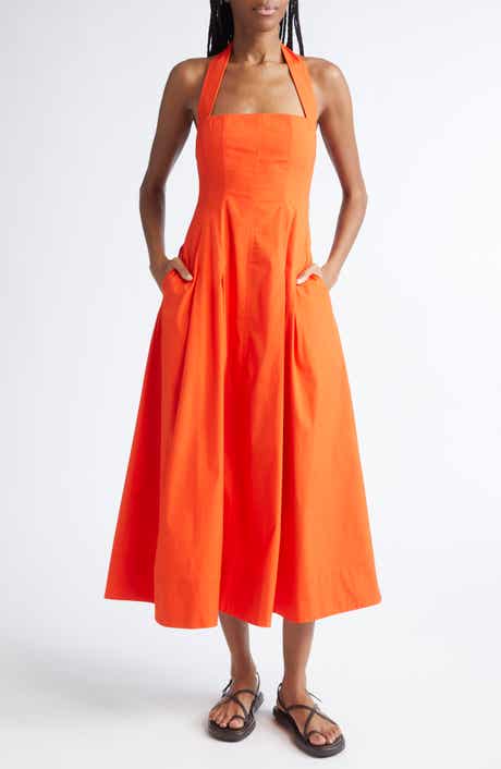 A.L.C. Natalie Stretch Cotton Halter Dress